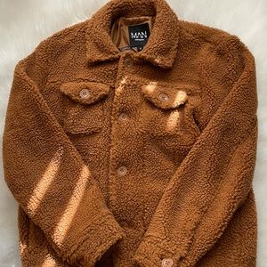 Boohoo Brown Sherpa Jacket
